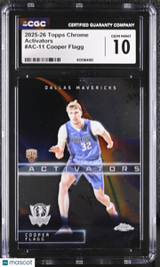 2025-26 Topps Chrome Cooper Flagg Rookie Activators #AC-11 CGC 10 Mavericks