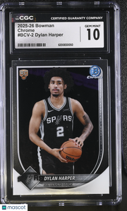 2025-26 Bowman Dylan Harper Rookie Chrome #BCV-2 CGC 10 San Antonio Spurs