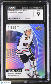 2023-24 Upper Deck Allure Connor Bedard Rookie #102 CGC 9 Chicago Blackhawks