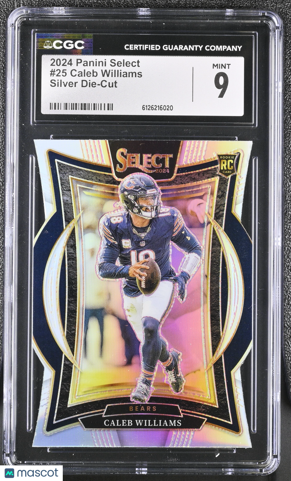 2024 Panini Select Caleb Williams Silver Die-Cut Rookie #25 CGC 9 Chicago Bears