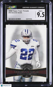 2006 Topps Triple Threads Emmitt Smith 0748/1199 #10 CGC 9.5 Dallas Cowboys