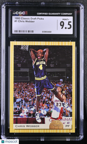 1993 Classic Draft Picks Chris Webber Rookie #1 CGC 9.5 Michigan Wolverines