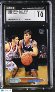 1998-99 Stadium Club Jason Williams Rookie #200 CGC 10 Sacramento Kings