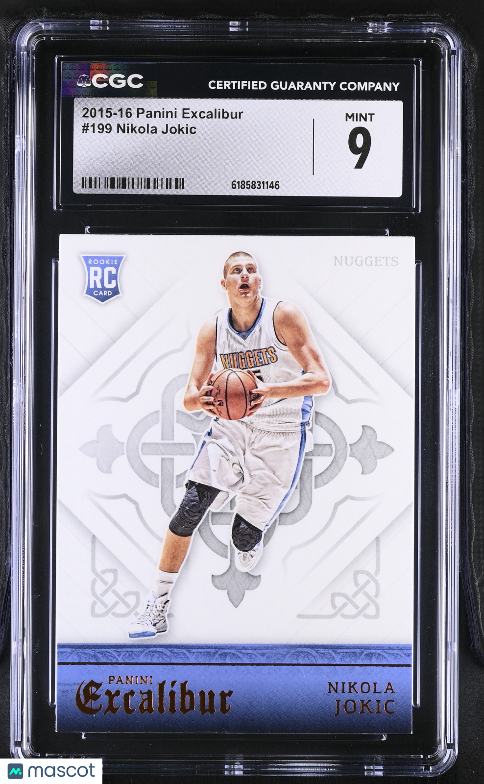 2015-16 Panini Excalibur Nikola Jokic Rookie #199 CGC 9 Denver Nuggets