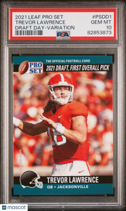 2021 Leaf Pro Set Draft Day Trevor Lawrence Variation Rookie PSA 10 Jaguars