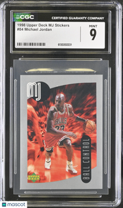1998 Upper Deck MJ Stickers Michael Jordan #84 CGC 9 Chicago Bulls