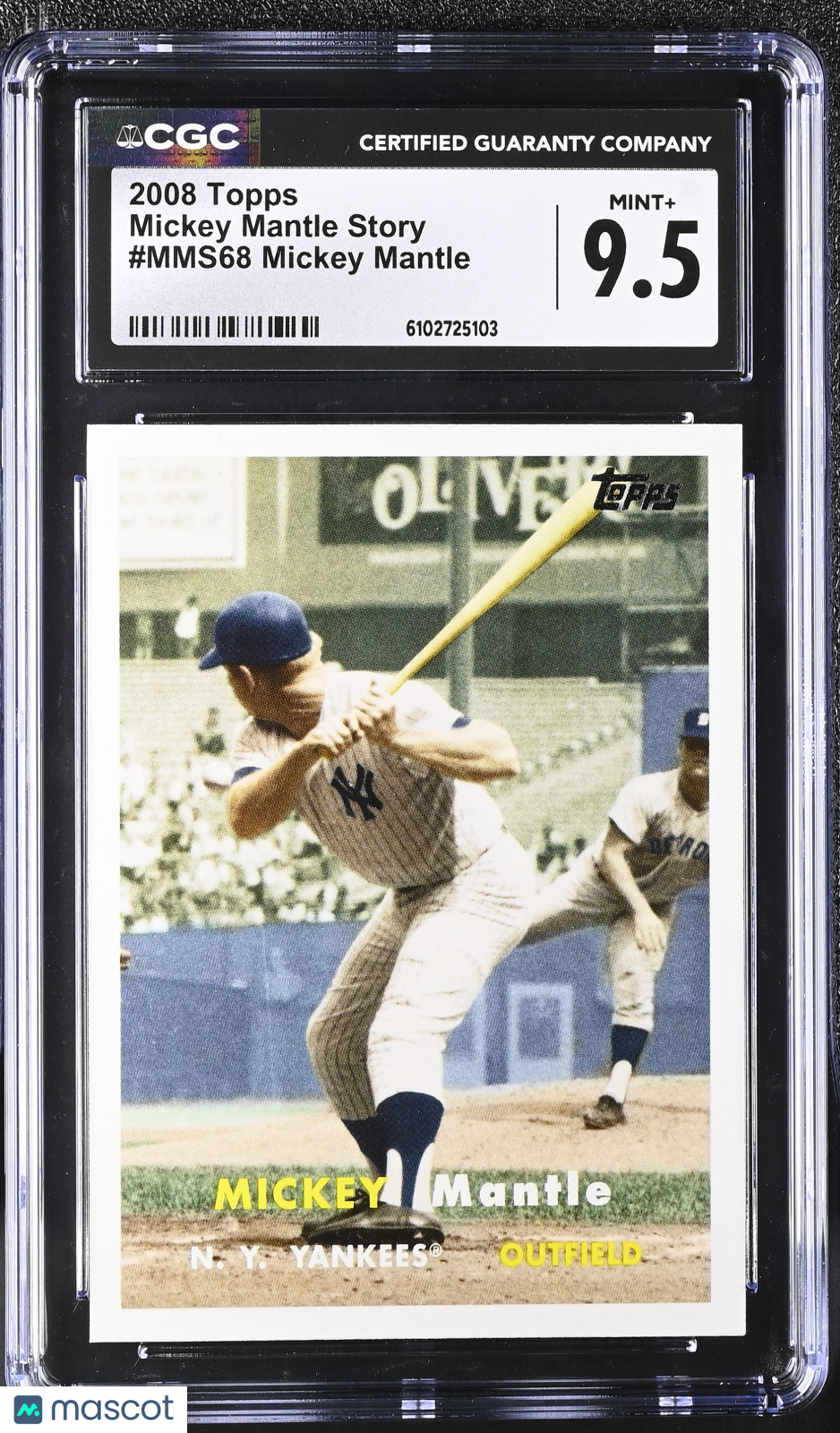 2008 Topps Mickey Mantle Mickey Mantle Story #MMS68 CGC 9.5 New York Yankees