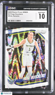 2025 Panini Prizm WNBA Paige Bueckers White Seismic #5 CGC 10 Dallas Wings