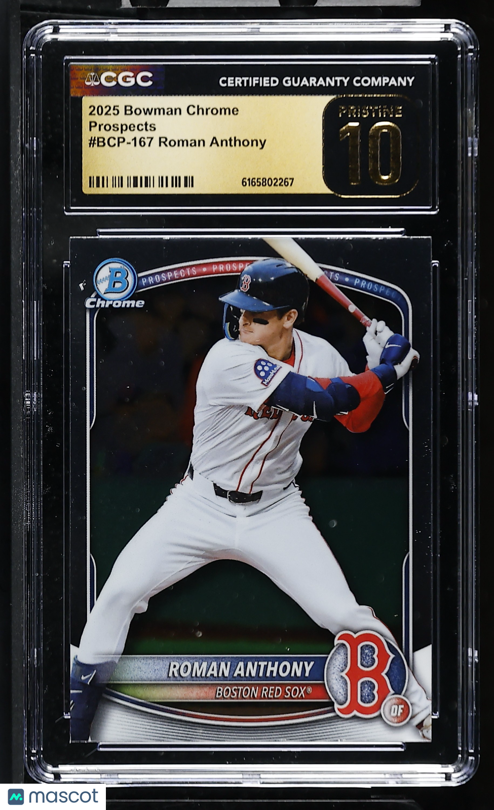 2025 Bowman Chrome Roman Anthony Rookie Prospect BCP-167 CGC 10 Pristine Red Sox