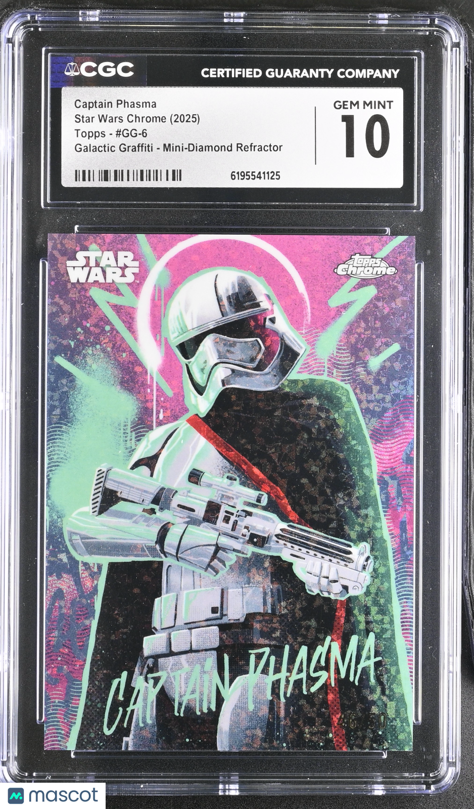 2025 Topps Star Wars Chrome Captain Phasma Galactic Graffiti  /50 #GG-6 CGC 10