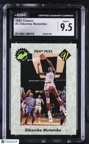 1991 Classic Dikembe Mutombo Rookie #3 CGC 9.5 Denver Nuggets
