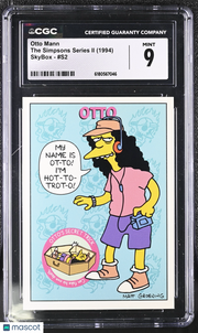 1994 Skybox The Simpsons Series II Otto Mann #S2 CGC 9