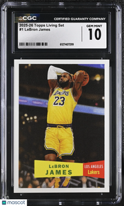 2025-26 Topps Living Set LeBron James #1 CGC 10 Los Angeles Lakers