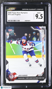 2026 Topps Now Olympics Jack Hughes #18 CGC 9.5 USA