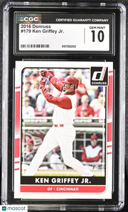 2016 Donruss Ken Griffey Jr. #179 CGC 10 Cincinnati Reds