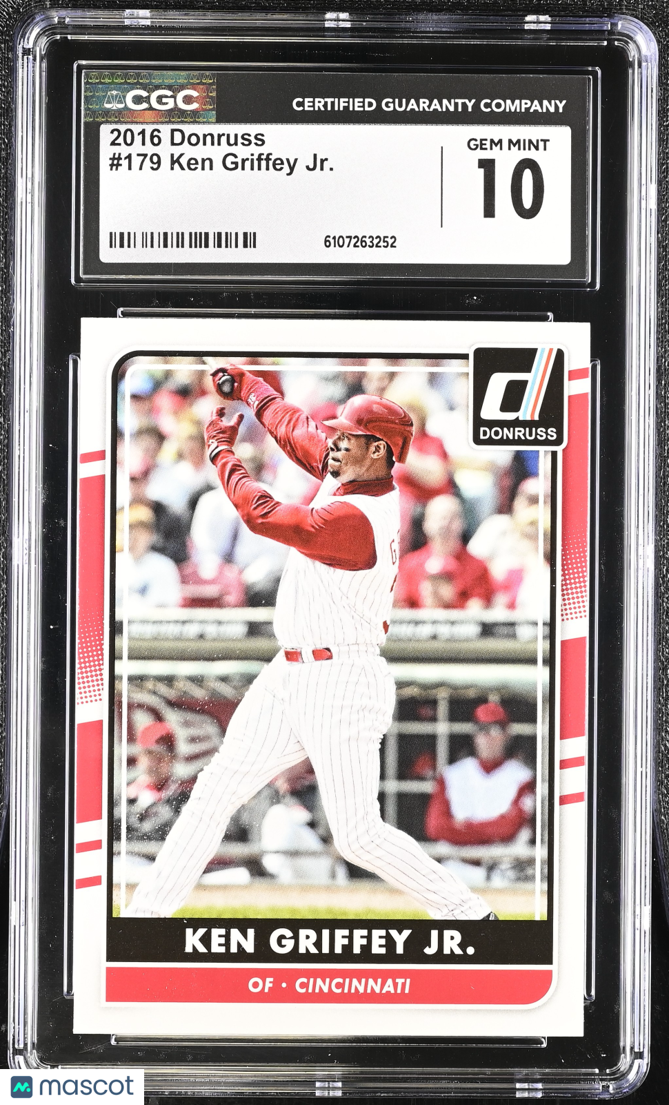2016 Donruss Ken Griffey Jr. #179 CGC 10 Cincinnati Reds