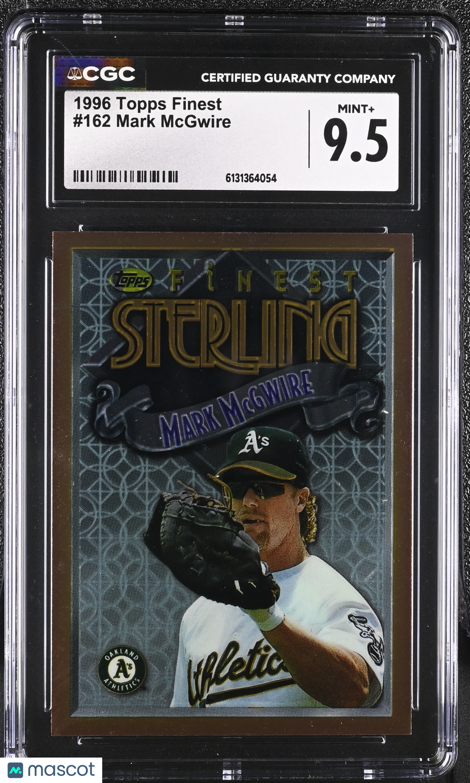 1996 Topps Finest Mark McGwire #162 CGC 9.5 Oakland Athletics