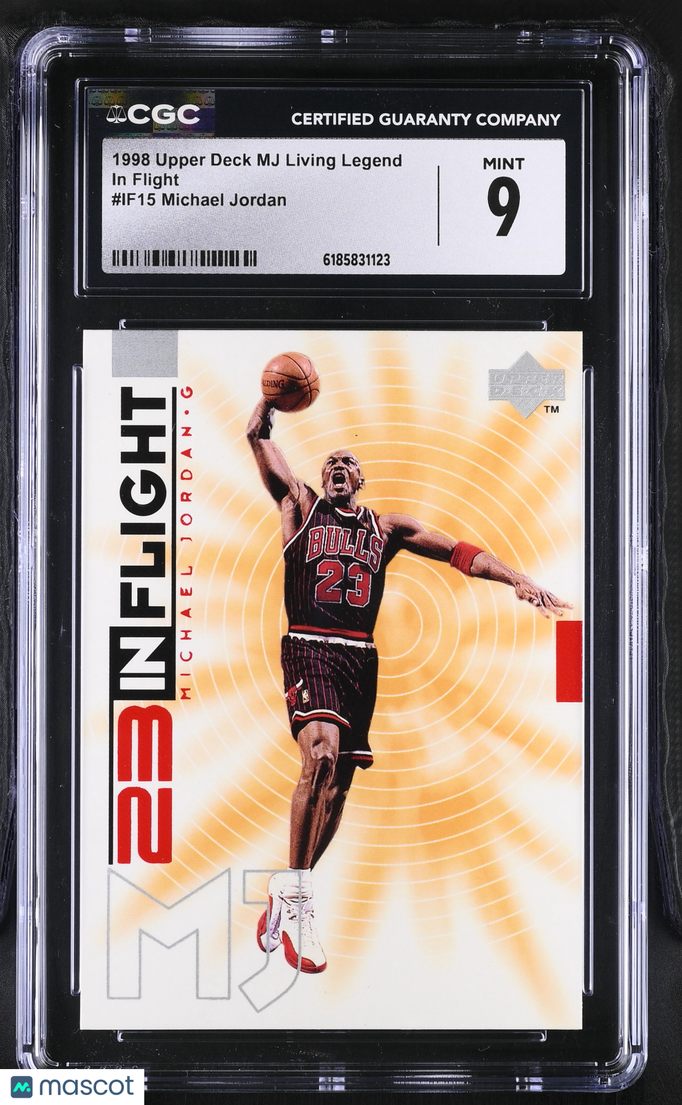 1998 Upper Deck MJ Living Legend Michael Jordan In Flight #IF15 CGC 9 Bulls