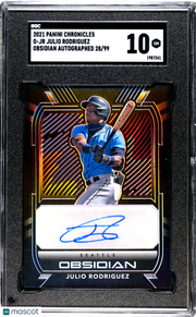2021 Chronicles Julio Rodriguez Obsidian Auto /99 Rookie #O-JR SGC 10 Mariners