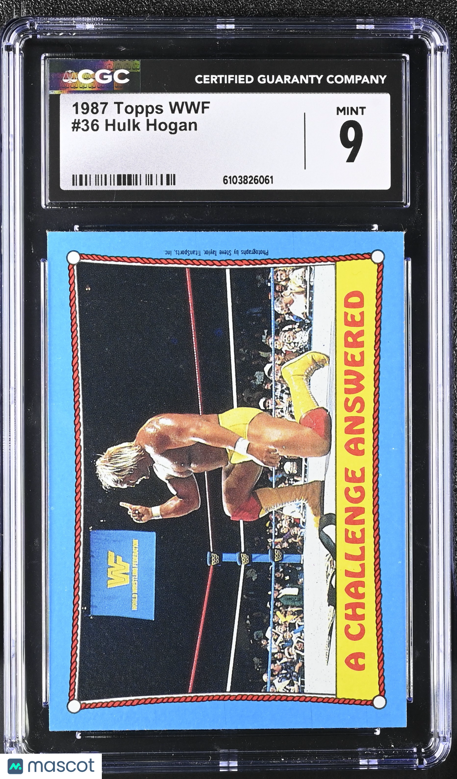 1987 Topps WWF Hulk Hogan #36 CGC 9