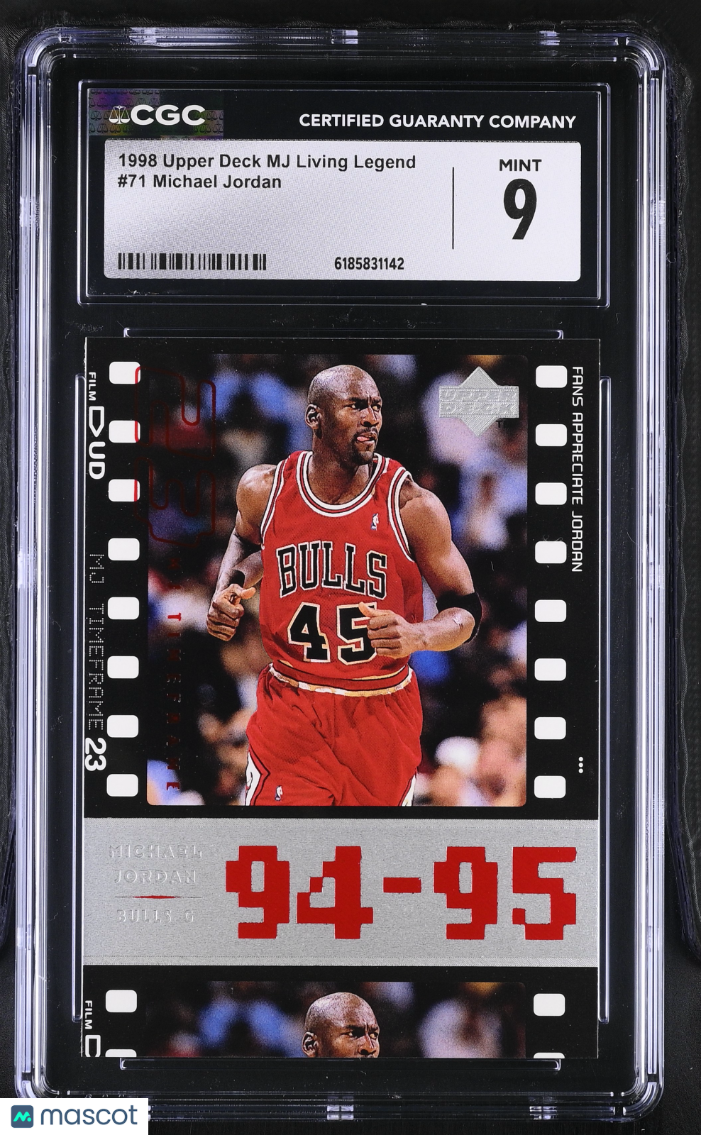 1998 Upper Deck MJ Living Legend Michael Jordan #71 CGC 9 Chicago Bulls
