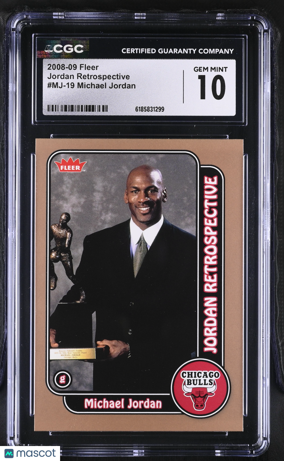 2008-09 Fleer Michael Jordan Jordan Retrospective #MJ-19 CGC 10 Chicago Bulls