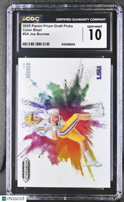 2025 Panini Prizm Draft Picks Joe Burrow Color Blast #24 CGC 10 LSU Tigers