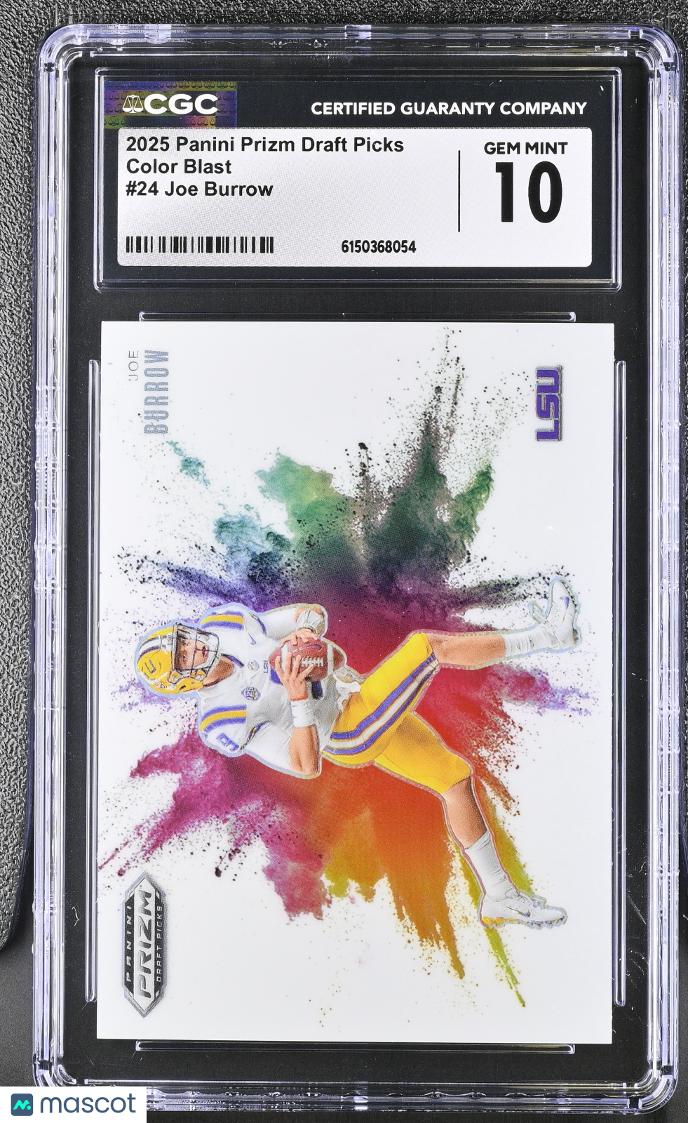 2025 Panini Prizm Draft Picks Joe Burrow Color Blast #24 CGC 10 LSU Tigers