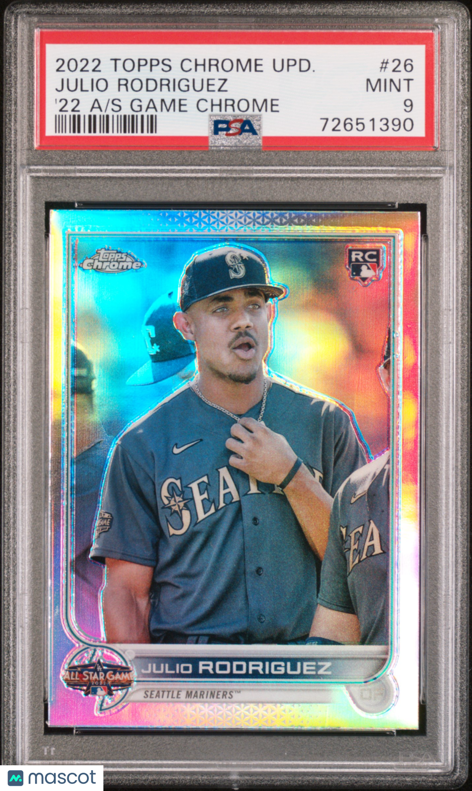 2022 Topps Chrome Update All-Star Game Julio Rodriguez Rookie #26 PSA 9 Mariners