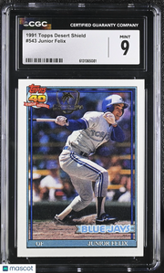 1991 Topps Desert Shield Junior Felix #543 CGC 9 Toronto Blue Jays