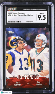 2000 Topps Combos Kurt Warner/Dan Marino #TC10 CGC 9.5