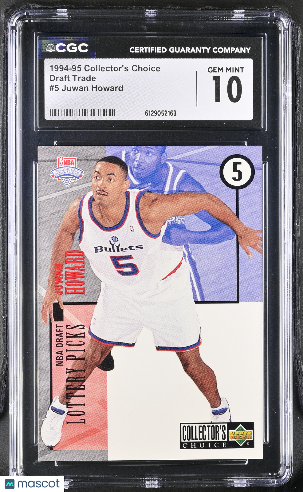 1994-95 Collector's Choice Juwan Howard Rookie Draft Trade #5 CGC 10 Bullets