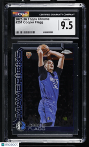 2025-26 Topps Chrome Cooper Flagg Rookie #251 CGC 9.5 Dallas Mavericks