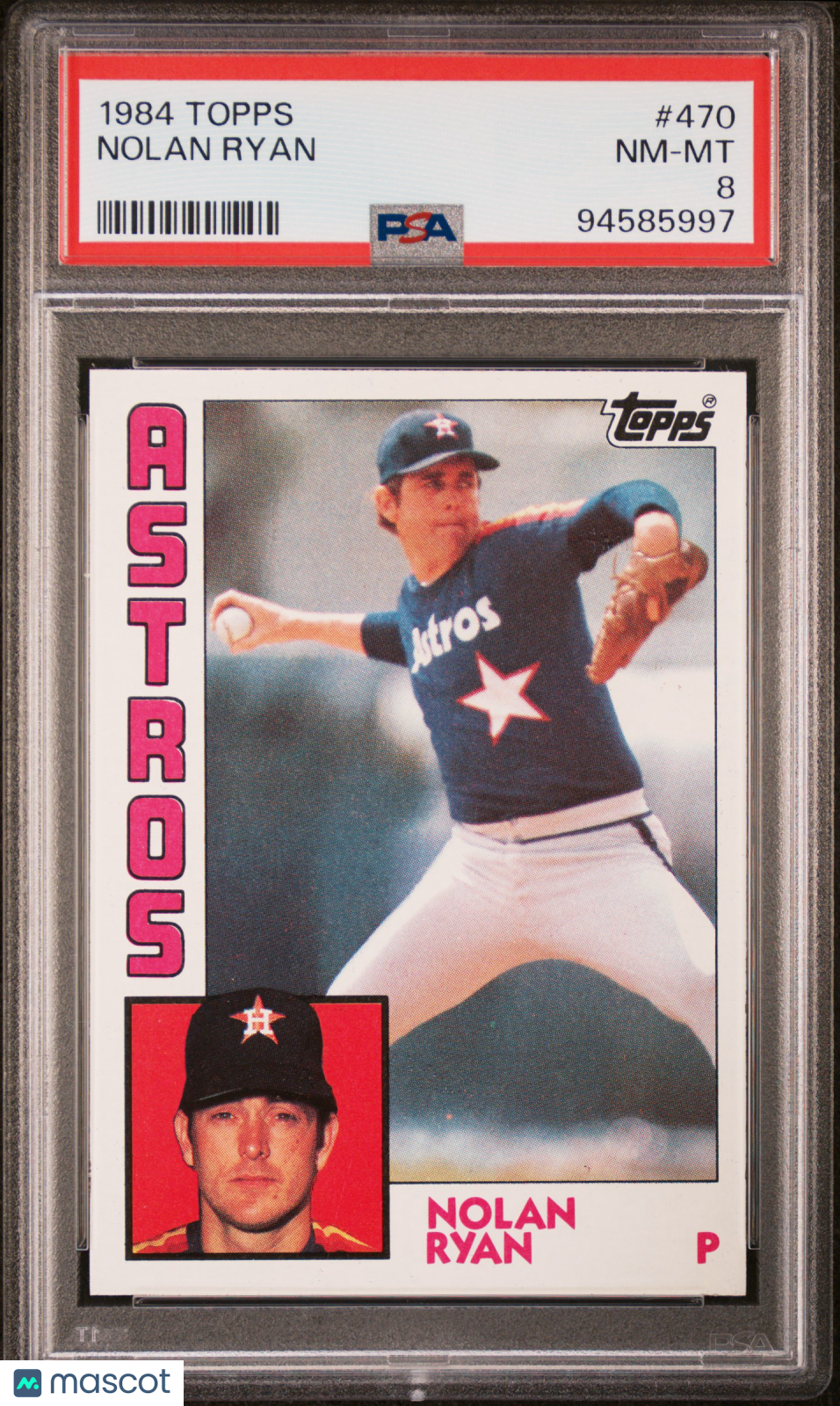 1984 Topps Nolan Ryan #470 PSA 8