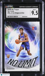 2025-26 Topps VJ Edgecombe Rookie No Limit #NL-3 CGC 9.5 Philadelphia 76ers