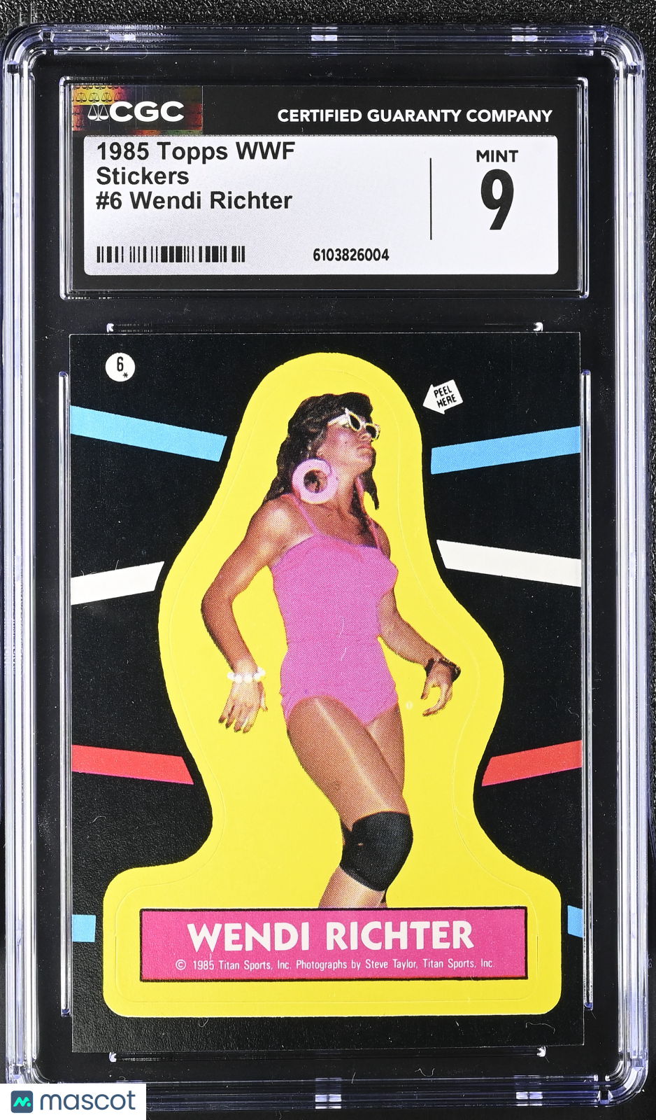 1985 Topps WWF Wendi Richter Stickers #6 CGC 9
