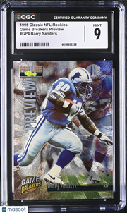 1995 Classic Pro Line Barry Sanders Game Breakers Preview #GP4 CGC 9 Lions