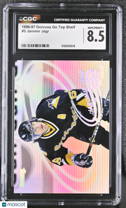 1996-97 Donruss Go Top Shelf Jaromir Jagr #5 CGC 8.5 Pittsburgh Penguins