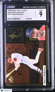 1999 Upper Deck Ovation Mark McGwire ReMarkable Moments #M10 CGC 9 Cardinals
