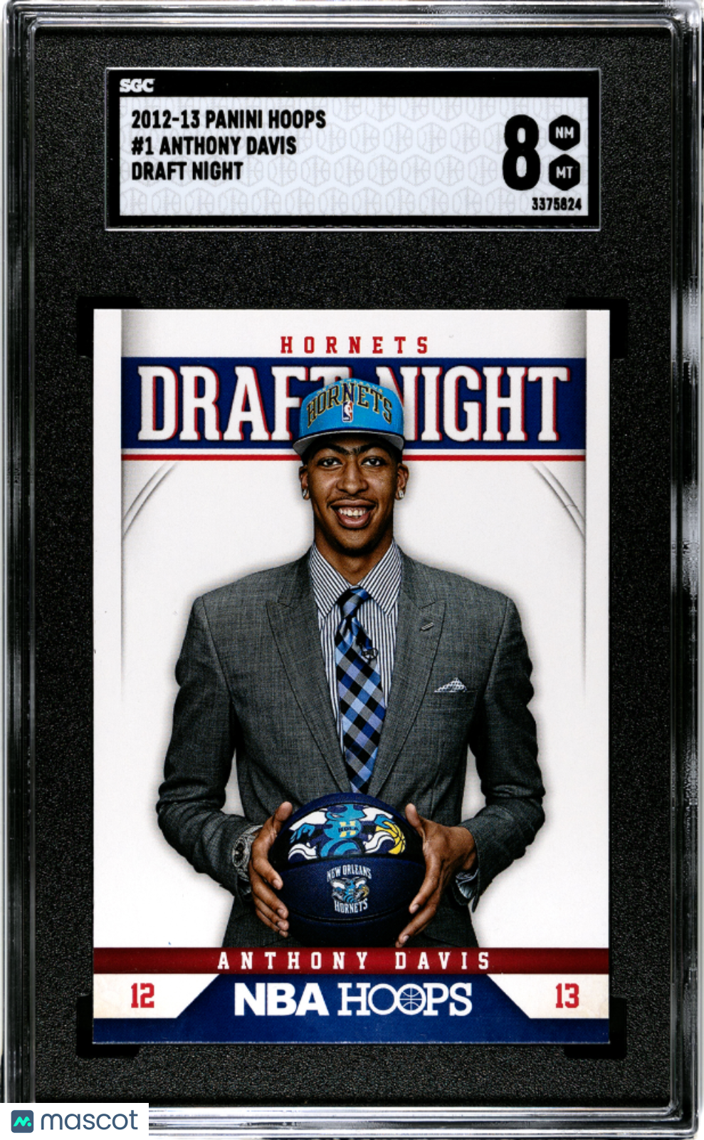 2012 Panini Hoops Anthony Davis #1 Draft Night SGC 8