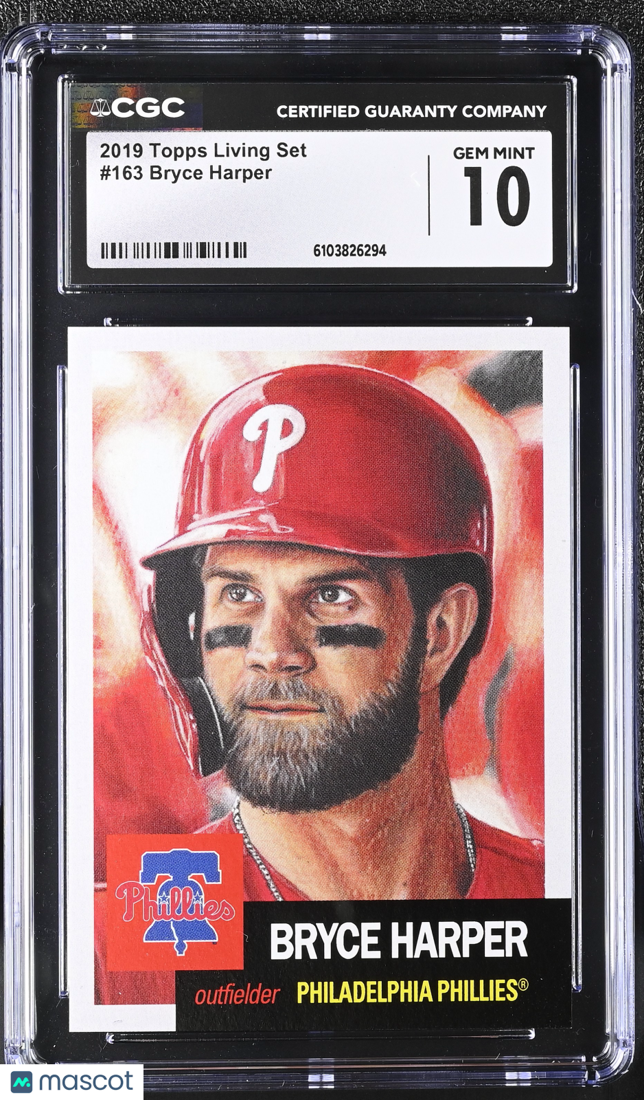 2019 Topps Living Set Bryce Harper #163 CGC 10 Philadelphia Phillies