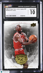 2009-10 Upper Deck Jordan Legacy Hof Michael Jordan #59 CGC 10 Chicago Bulls