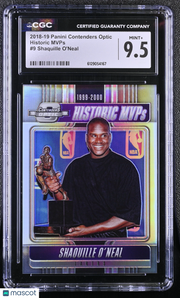 2018-19 Panini Contenders Optic Shaquille O'Neal Historic MVPs #9 CGC 9.5 Lakers
