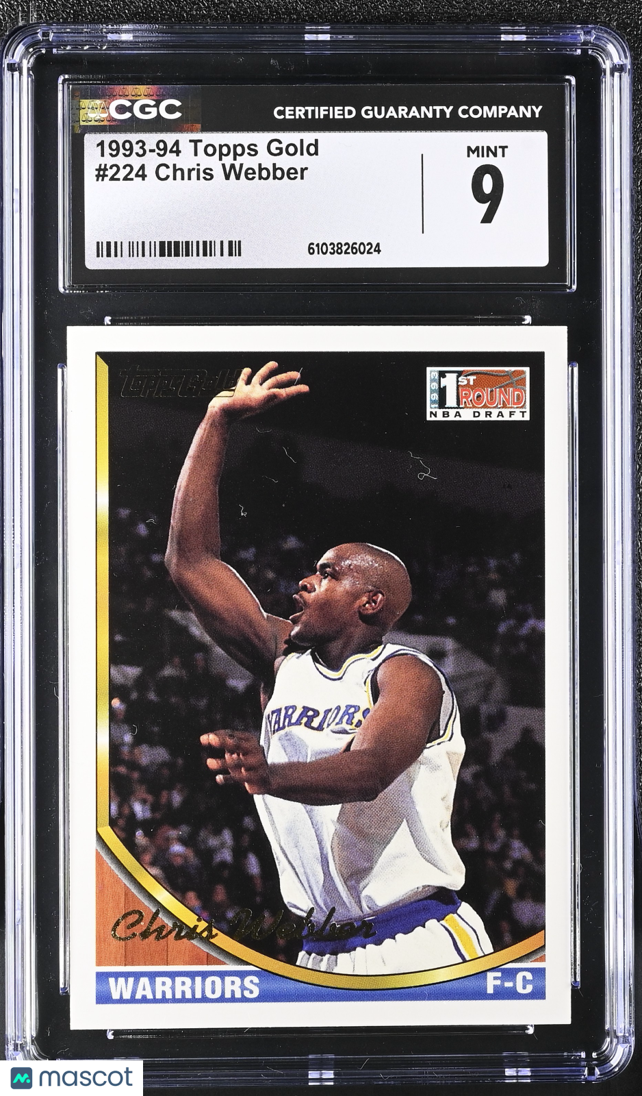1993-94 Topps Gold Chris Webber #224 CGC 9