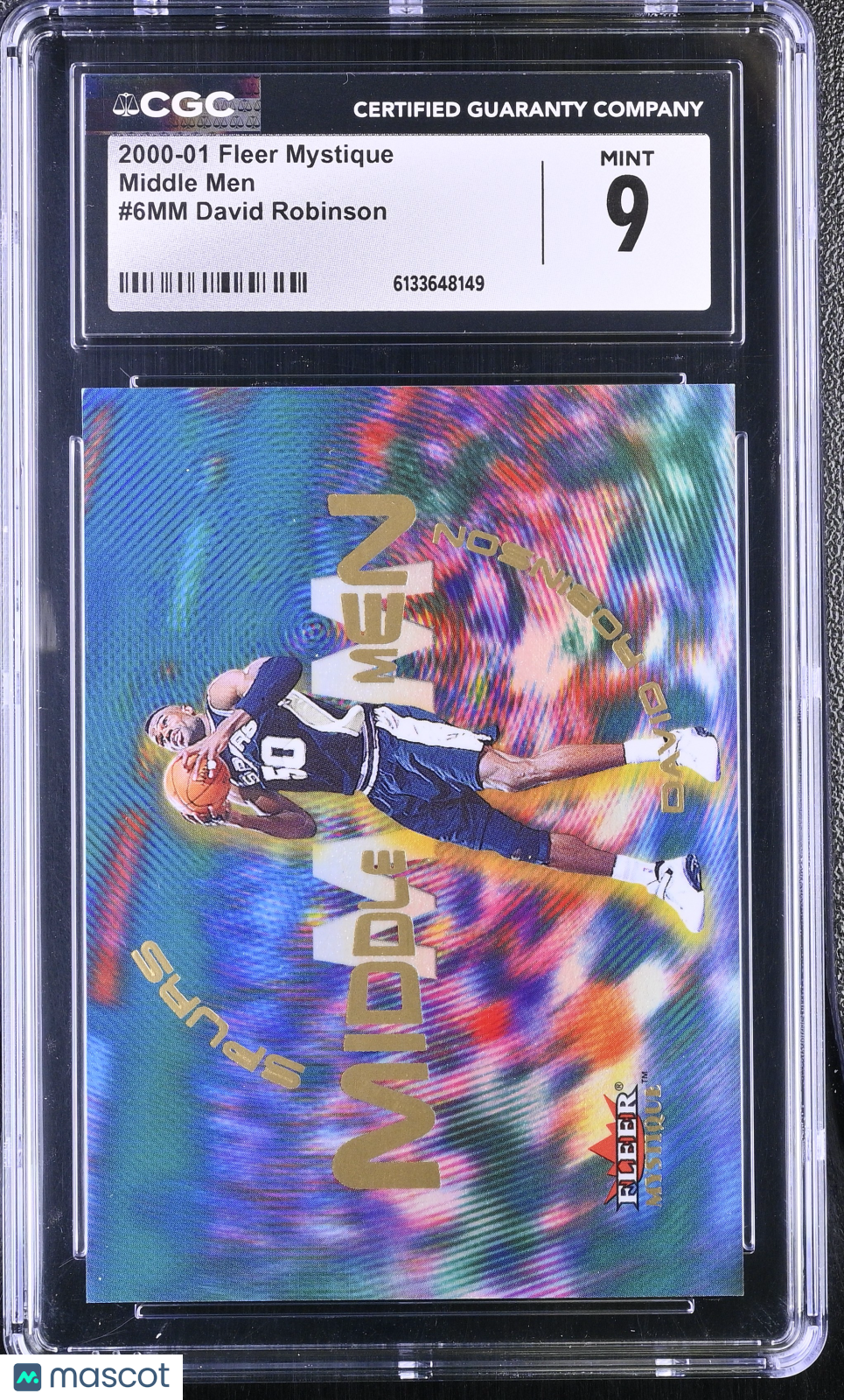 2000-01 Fleer Mystique David Robinson Middle Men #6MM CGC 9 San Antonio Spurs