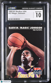 1992-93 Skybox Usa Magic Johnson #33 CGC 10 Los Angeles Lakers