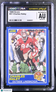 1989 Score Charles Haley #21 CGC Authentic JSA