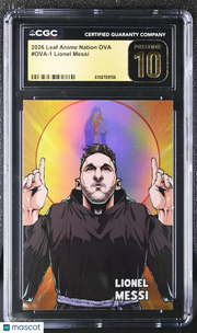 2026 Leaf Anime Nation Ova Lionel Messi #OVA-1 CGC 10 Pristine
