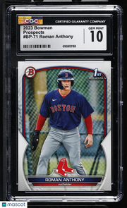 2023 Bowman Roman Anthony Rookie Prospects #BP-71 CGC 10 Boston Red Sox