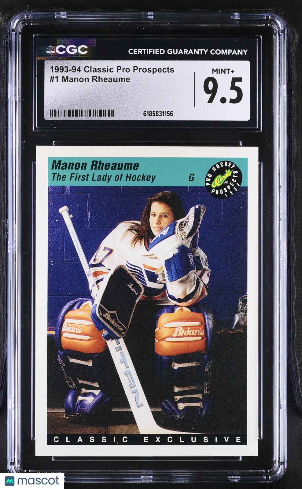 1993-94 Classic Pro Prospects Manon Rheaume Rookie #1 CGC 9.5